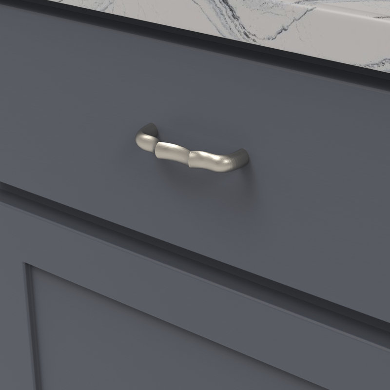Trellis Bar / Handle Pull, 3", Satin Nickel
