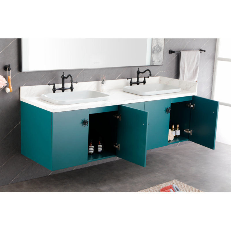 Wenty 14.5'' White Ceramic Rectangular Bathroom Sink