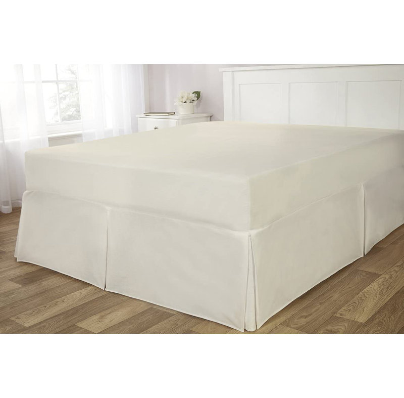Holiness Pleated Wrap Around Bed Skirt, Cream, Single (3')