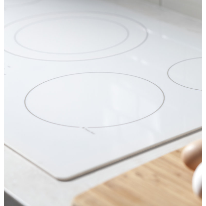 Built-in 36" Electric Cooktop with 5 Burners, White