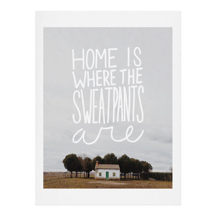 « home is where the survêtement is », art textuel, H 10 po x l 8 po x P 1 po