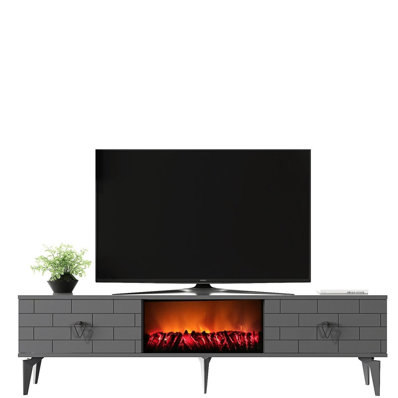 Keikei Unfinished TV Stand, Grey