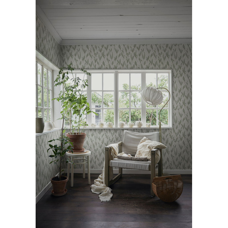 Kolonin Floral Wallpaper Roll, Spring Green