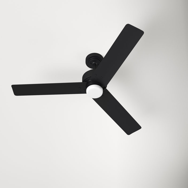 Saxony 68'' Ceiling Fan, Midnight Black with Black Blades