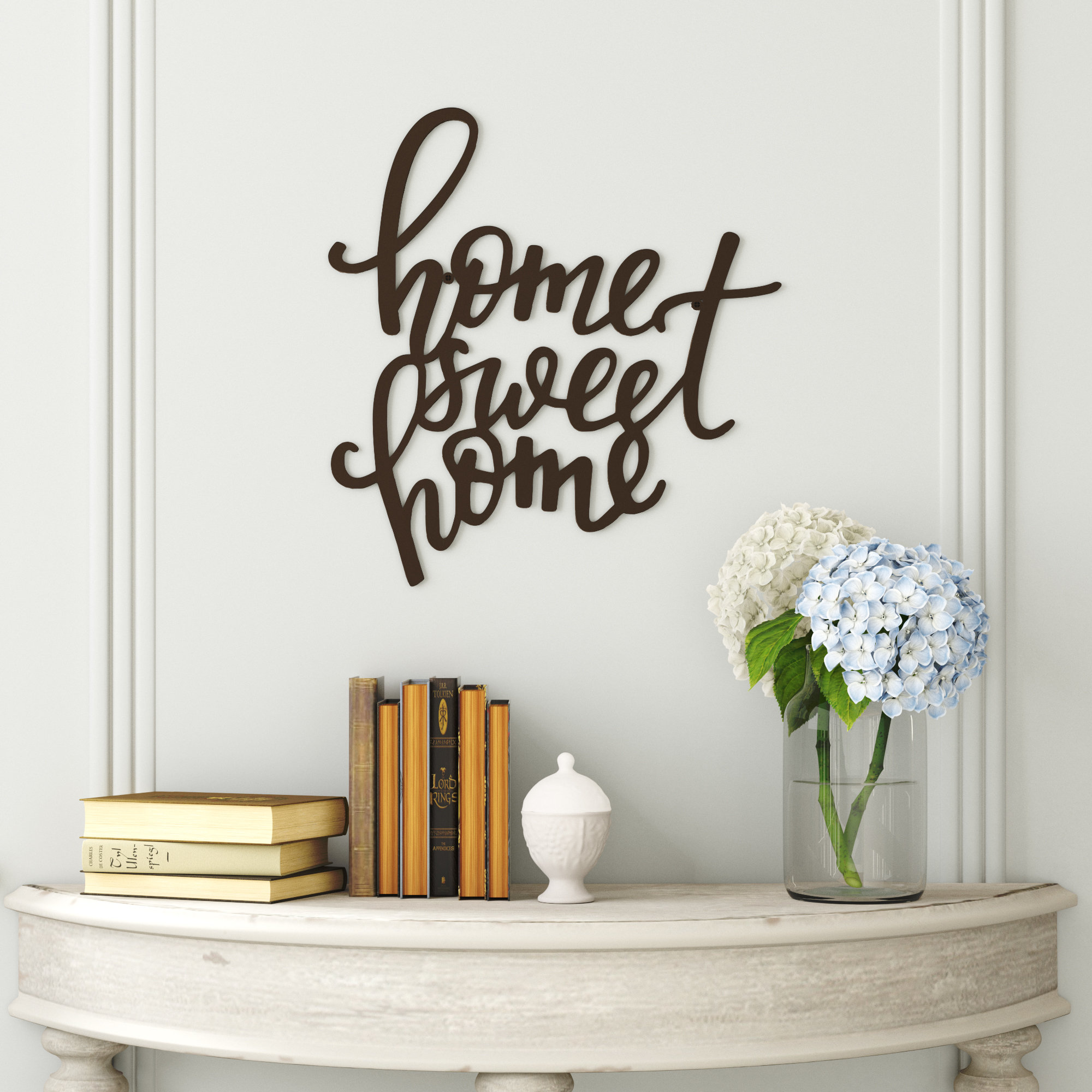 Winston Porter Home Decor Wall Sign - Home Sweet Home Decorative 3D Word  Art Wall Decor - Modern Rustic or Vintage Farmhouse Style by Lavish Home  (Dark Brown) \u0026 Reviews | Wayfair, image size:2000x2000