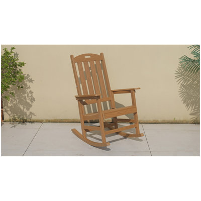 Chaise berçante toutes saisons pour les loisirs de patio et les moments de détente à l'extérieur, matériau HPS