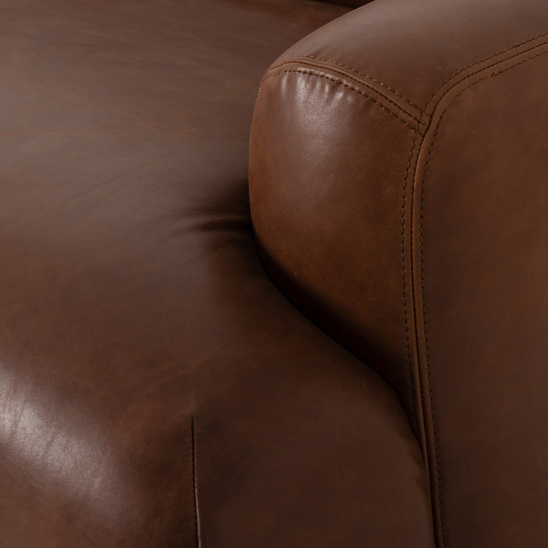Kent Sofa, Dulane Mahogany Top Grain Leather