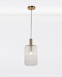 Fluted Glass/Satin Brass
