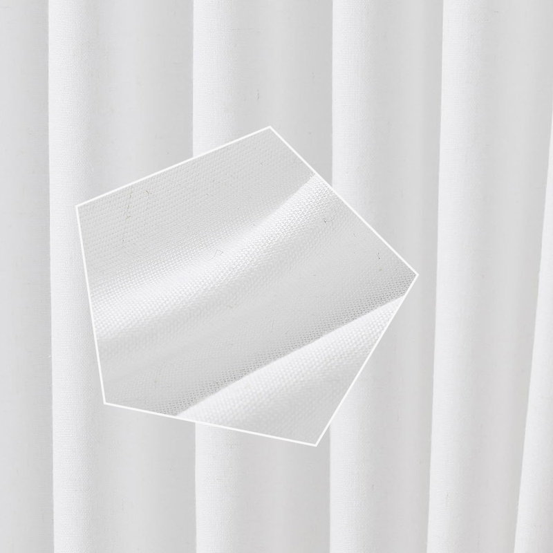Pinch Pleat Linen Curtains 2 Panels Set, 40" W x 108" L