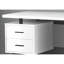 Bureau pour ordinateur portable de 60 pouces avec plateau en stratifié blanc, structure en métal noir, configuration réversible, style contemporain pour le télétravail, 60 pouces de long, pieds en métal