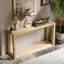 Console rectangulaire de 60 po en placage de bois massif, table de canapé large, table de canapé derrière avec amplement de rangement pour le vestibule et le salon, chêne délavé, table-47088034