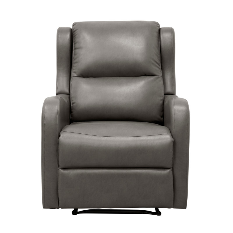 Fauteuil inclinable en similicuir rembourré 1pc, Gris, Manuel - levier / poignée