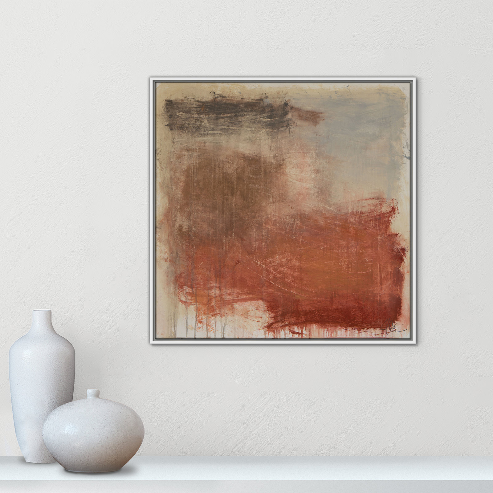 Colin "Autumn Over The Riviera" Print, 31.5" H x 31.5" W, White