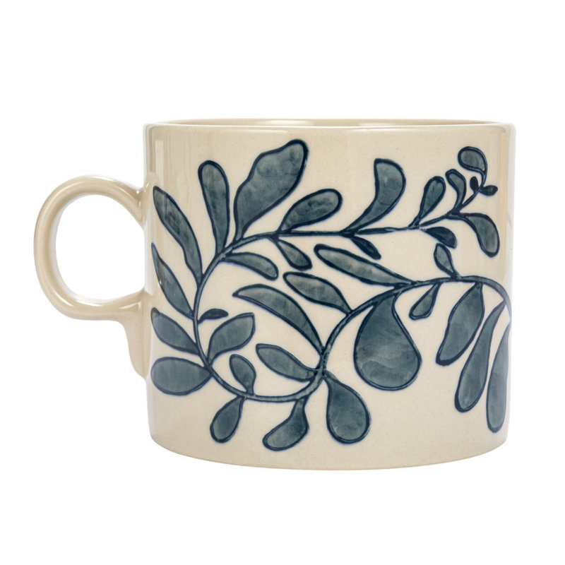 Colorful Ceramic Abstract Design Microwave Safe Mugs, Set of 12