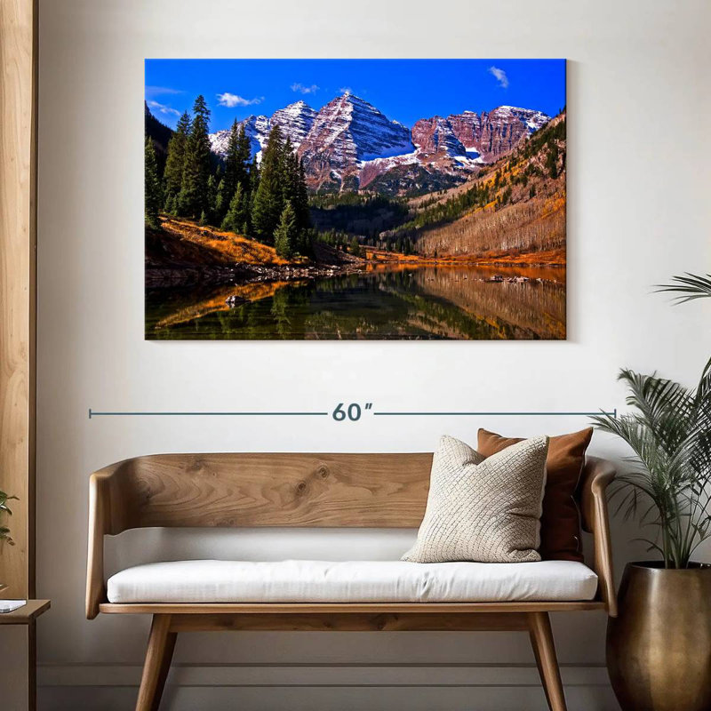 Maroon Bells pendant la saison d'automne, H 32 po x l 48 po