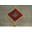 Tapis carré carré en laine à teinture végétale oriental 12 x 12
