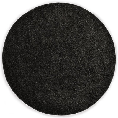 Round Haun Solid Colour Area Rug
