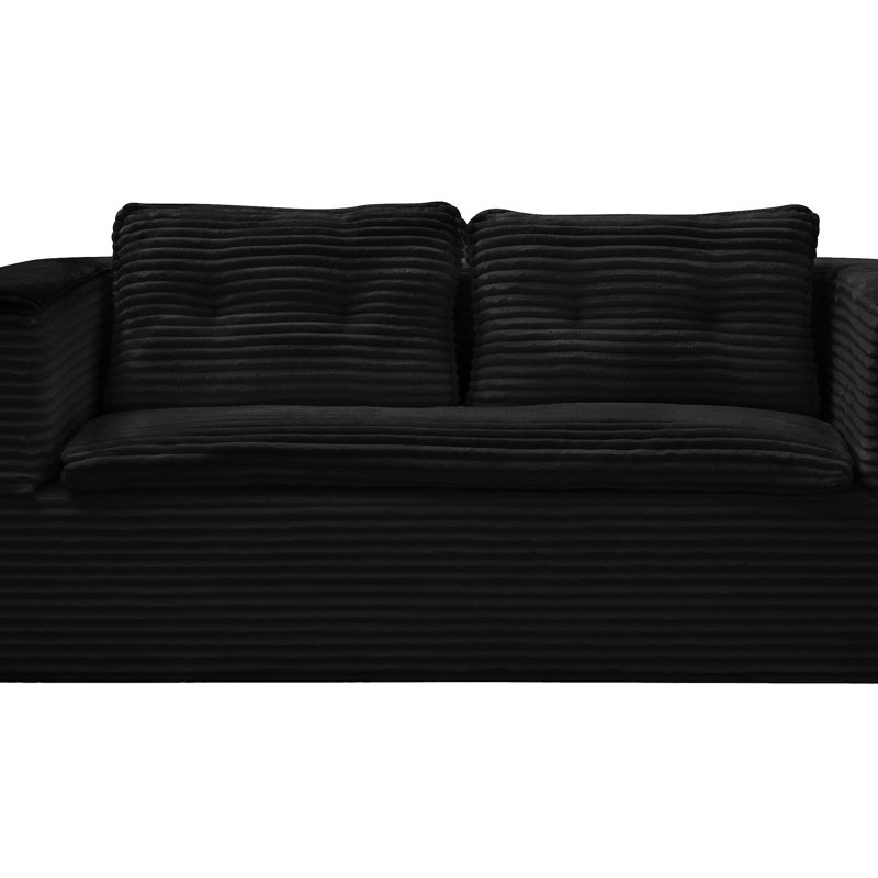 Canapé-lit modulaire multifonctionnel avec méridienne indépendante et couverture fonctionnelle, canapé en velours côtelé moelleux, canapé-lit convertible, lit très grand 80 po, canapé moelleux à assise profonde