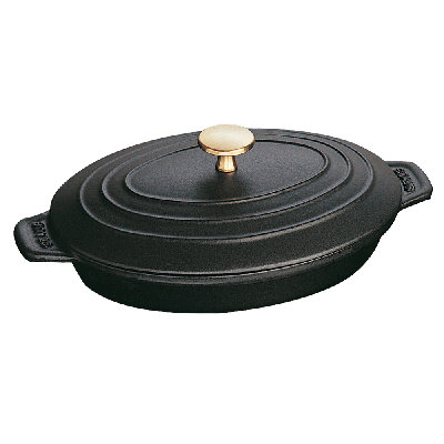 Staub Cast Iron 9-inch x 6.6-inch Oval Covered Baking Dish