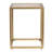 Christian Iron End Table, Gold