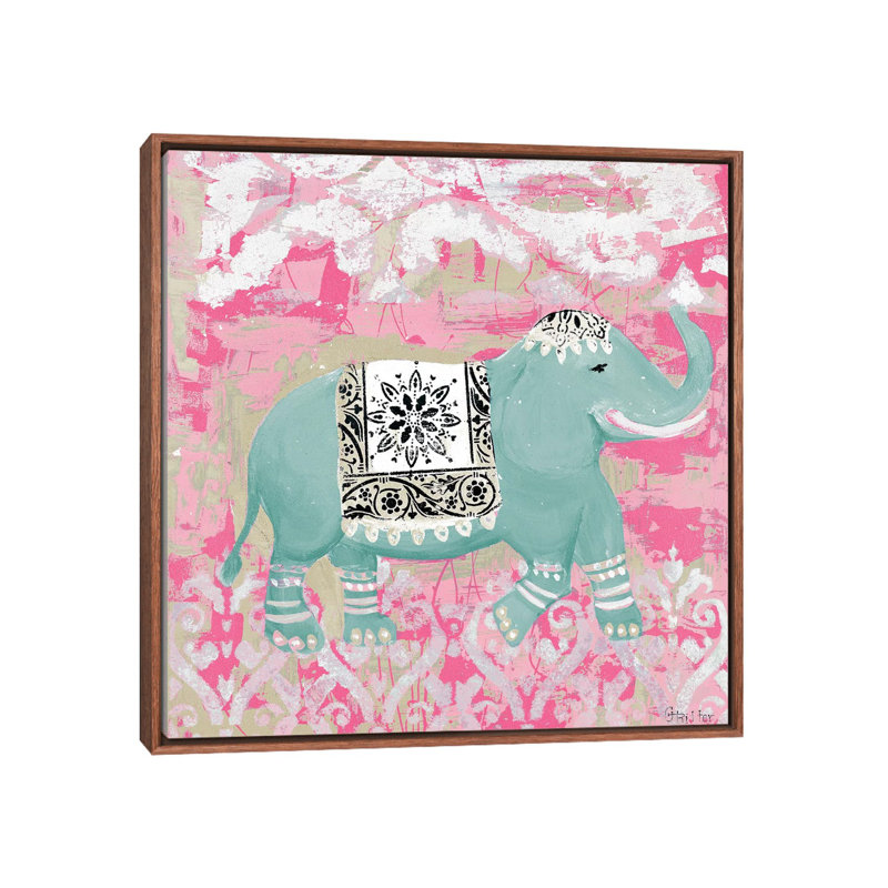 «Pink Bazar II» par Hakimipour-Ritter - reproduction d'art, H 26 po x l 26 po x P 1,5 po, Toile avec cadre en bois classique