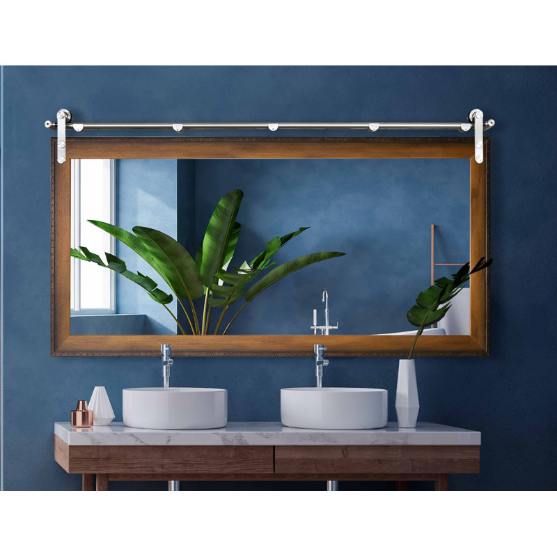 Karlyn Wood Flat Mirror, 30.5" x 49.5"