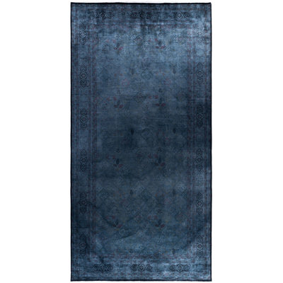 Rachal One-of-a-Kind Hand-Knotted Area Rug - Blue, 9' 1" x 17' 9"