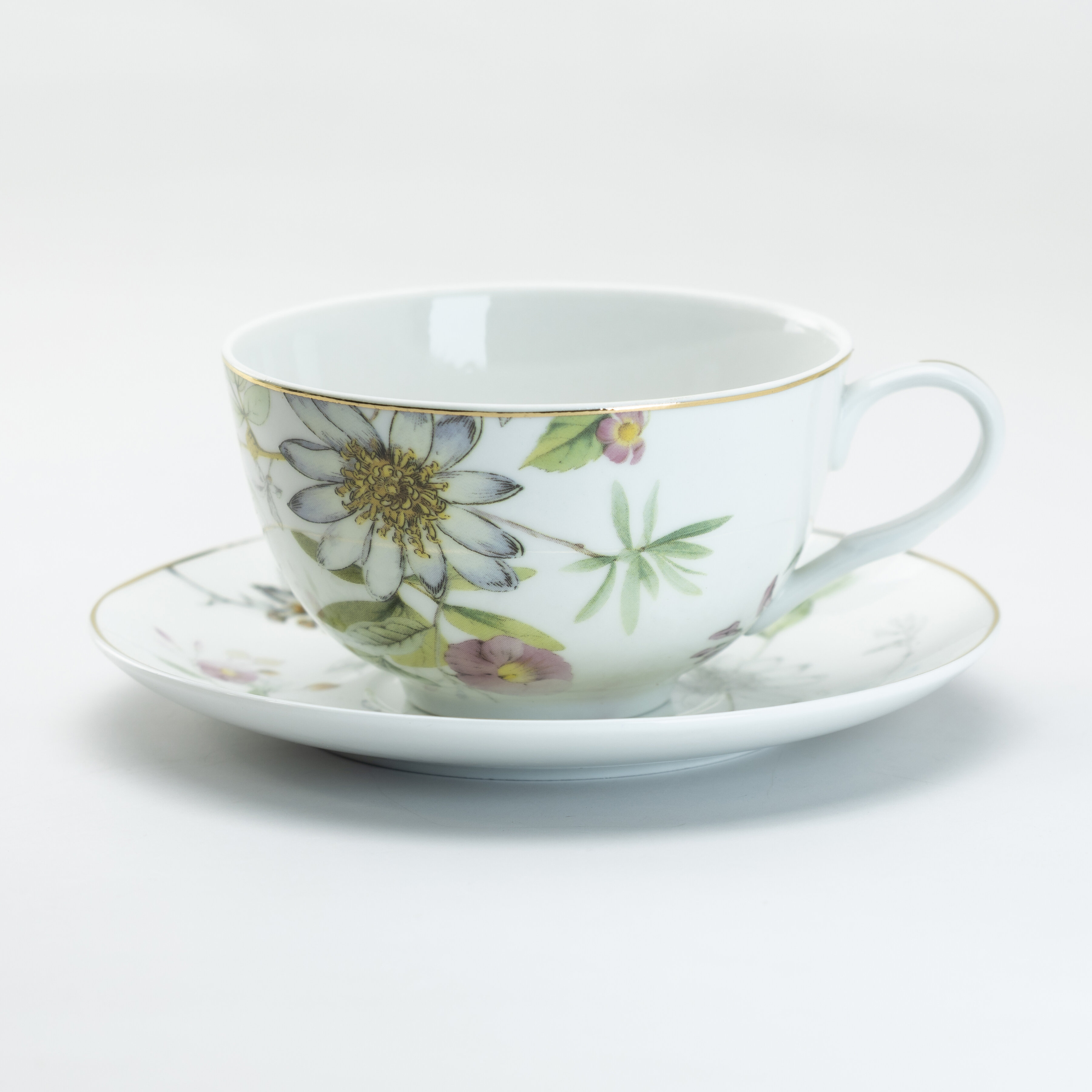 Jusalpha Fine China Vintage Rose Flower Series Coffee Cup-Teacup Sauce