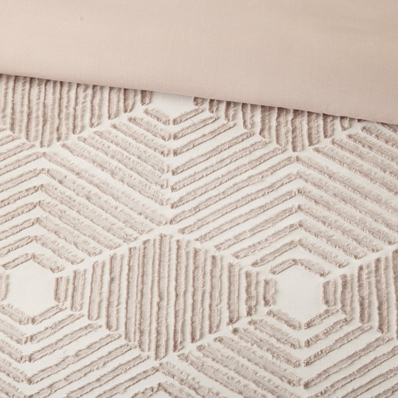 Blush Comforter King/ King - Cotton With Fill, Classic And For , Solid Reverse, Decorative Touch