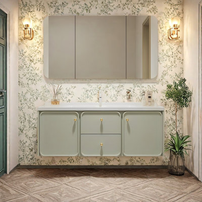 Cream-style French bathroom cabinet