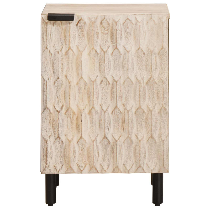 Solid Wood Bathroom Cabinet, Beige