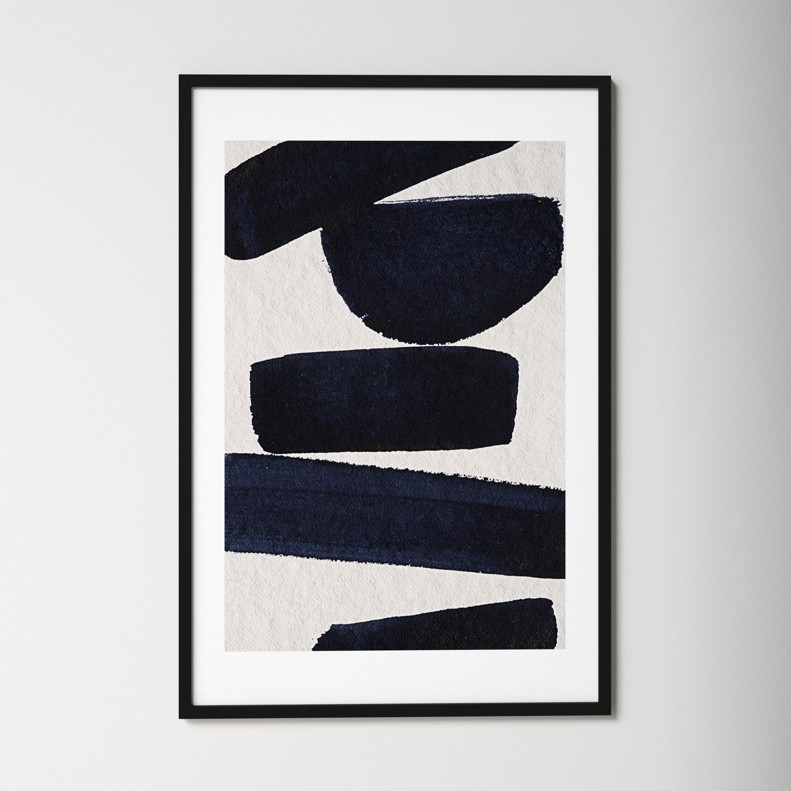 Japandi 5 by Simon West, Black, 42.15" H x 28.4" W x 0.88" D