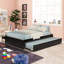 Lit double pour chambre à coucher avec lit gigogne et tiroirs - Bois massif, structure fiable pour lit simple 2 po Optimize-997216277