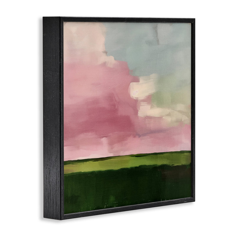  Art de la giclée rose par Svetlana Aleynikova, H 17 po x l 17 po, Giclée encadrée noir minuit