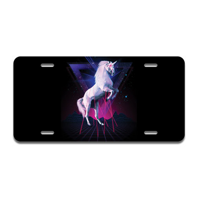 Unicorn Rave Aluminum Licence Plate| Licence Plate 12" X 6"