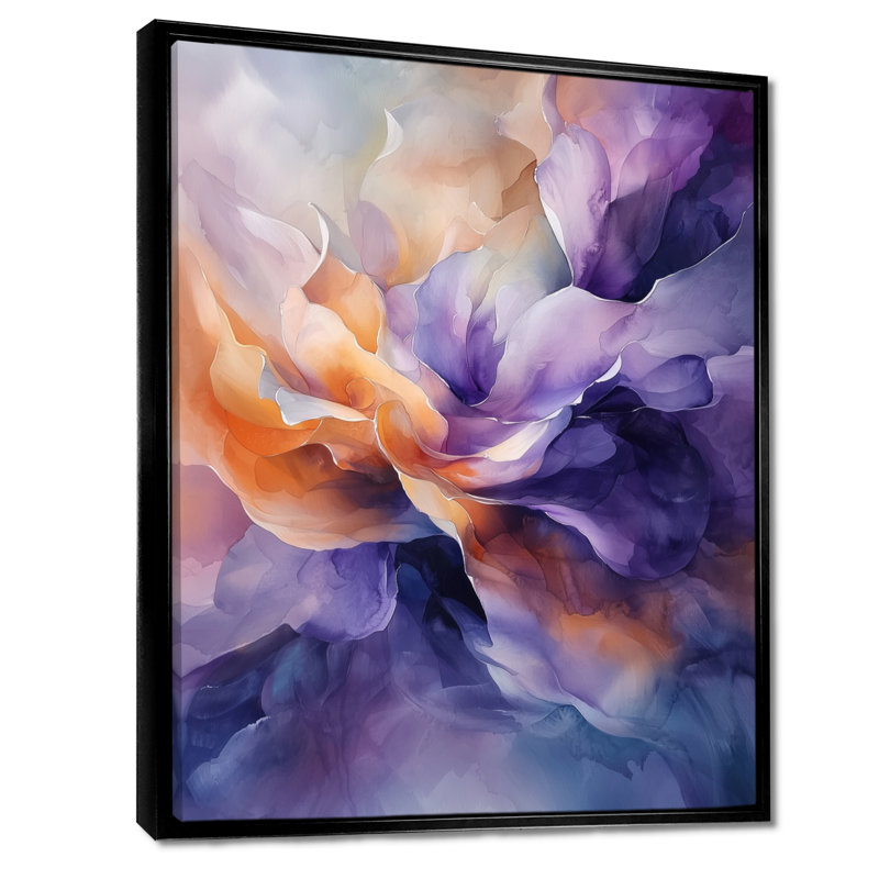 «Oberto Chromatique Dance Of Abstract», impressions sur toile, Noir, Reproduction avec cadre flottant, H 32 po x l 16 po
