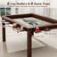 Table de jeu en bois massif pour 4-6 joueurs, rangement, tapis antidérapant, pour MDN et poker