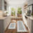 2pcsNon-Slip Machine Washable Kitchen Runner Rugs Floor Mats, Absorbent Comfort Standing Mats for Kitchen, Sink, Laundry and Hallway, Rolled Packaging-1409882362