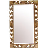 Sea Island Flat Solid Wood Beveled Wall Mirror