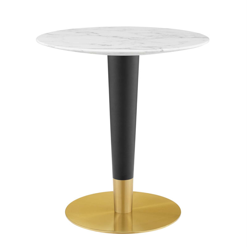 Table de salle à manger Zinque, Blanc, l 27,5 po x L 27,5 po