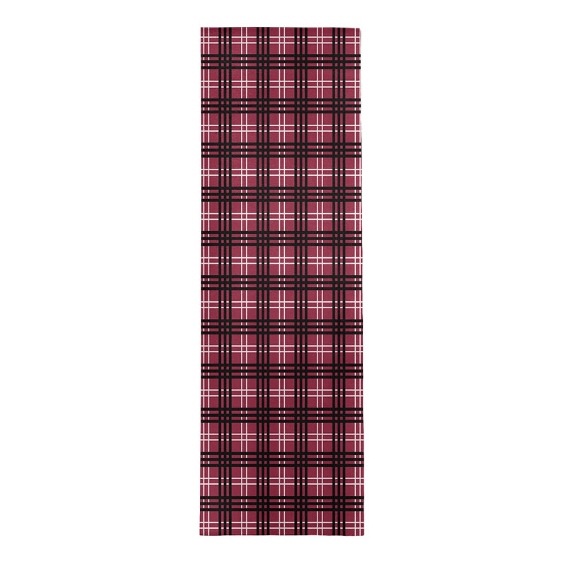 Tapis rouge à carreaux, Tapis de couloir 2 pi 6 po x 8 pi