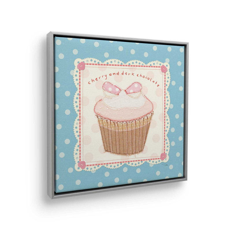 «Lil Cupcakes II» par Pela Studio, reproduction d'art, L 30 po x H 30 po, Argent, Toile avec cadre