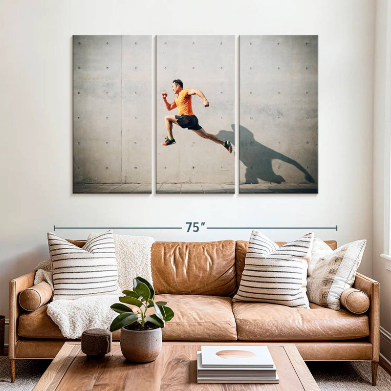 Jumping Man, 42" H x 65" W