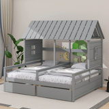 Twin-Sized Platform Beds With Dual Drawers For Children To Share - Ideal For Both Boys And Girls