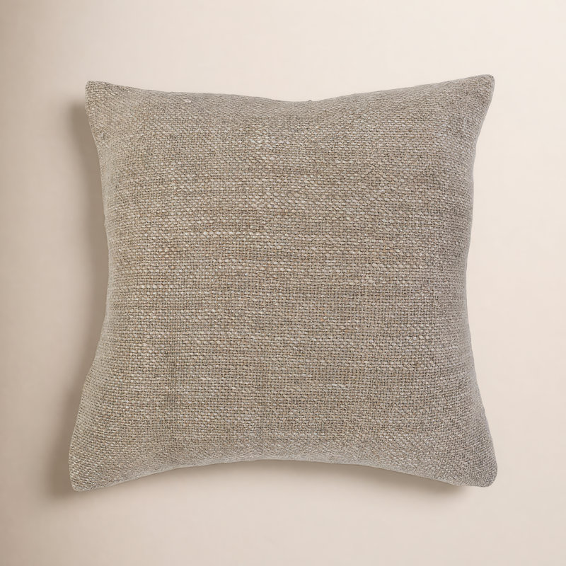 Hendrick Square Pillow Cover & Insert, Sand
