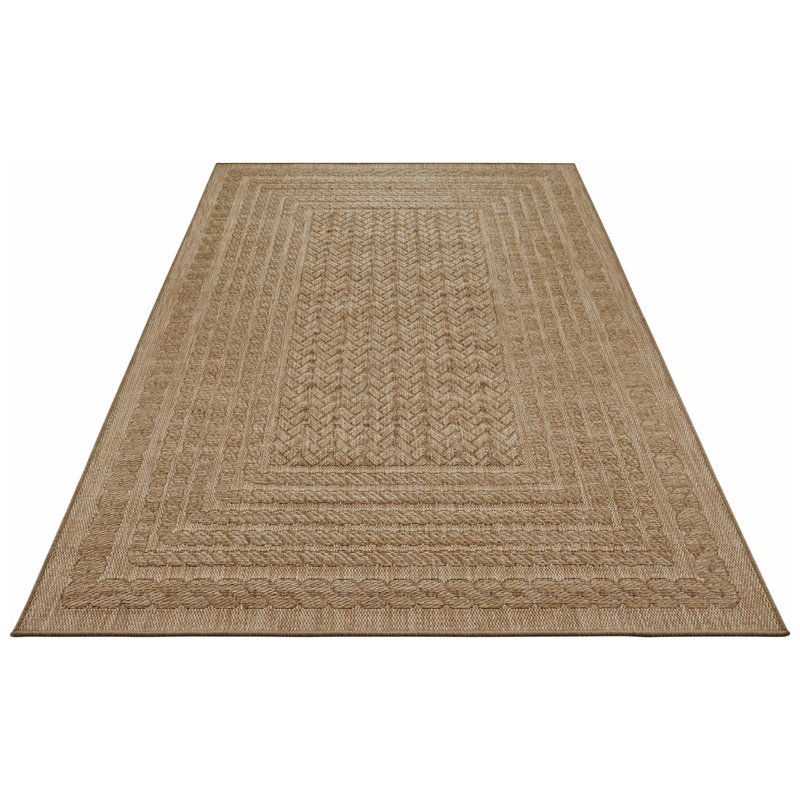 Flat Weave Carpet Forest in Braun, Rectangle 160 x 230cm