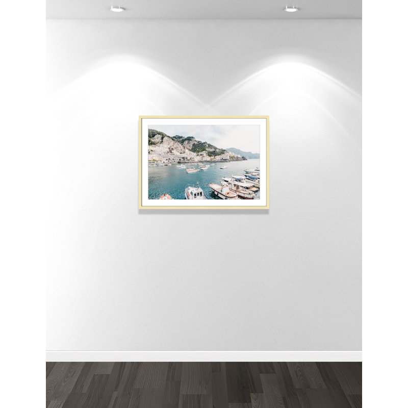 Imprimé Amalfi , L 35,5 po x H 25,5 po, Imprimé mat, Or mat