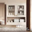 Meuble de rangement mural OMCHOM pour salle de bain avec porte en acrylique cannelé, tablette réglable et porte-serviettes, meuble suspendu gain de place pour petite salle de bain au-dessus des toilettes-130447147