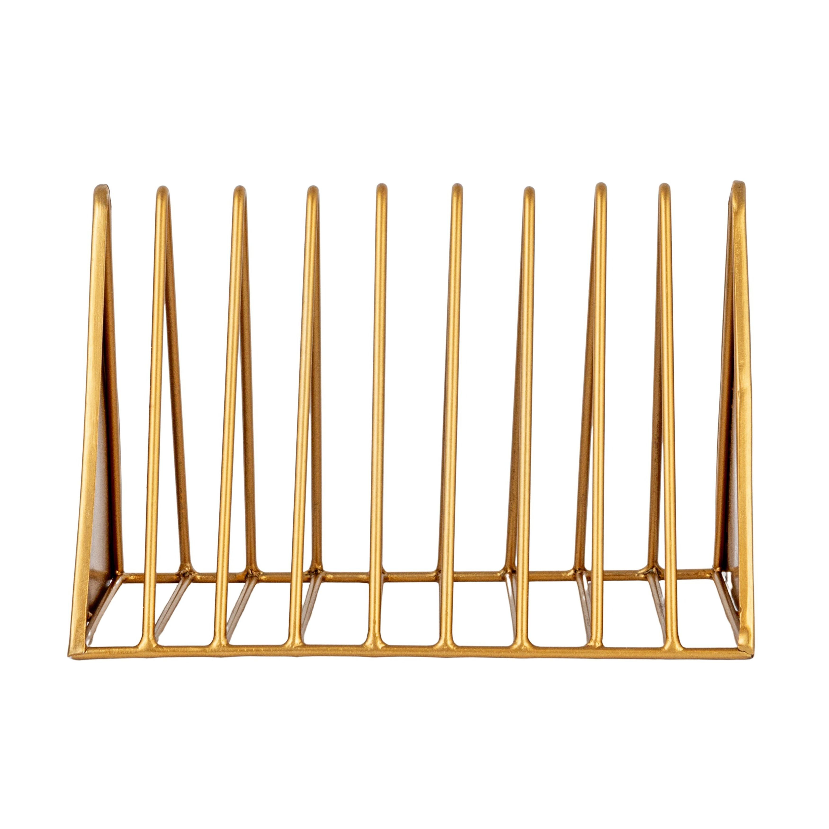 Mercer41 Magazine Metal Rack, Gold Finish | Wayfair