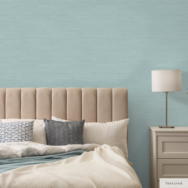 Barayon 33' L x 20.5" W Textured Peel and Stick Wallpaper Roll, Seaglass